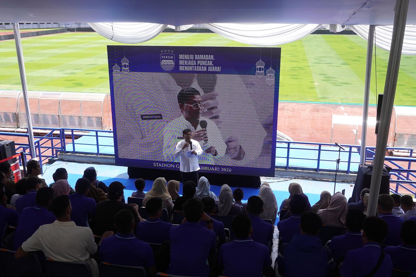 Sambut Ramadan, PERSIB Gelar Doa Bersama di GBLA di Stadion Gelora Bandung Lautan Api, Selasa, (3/2/2026).