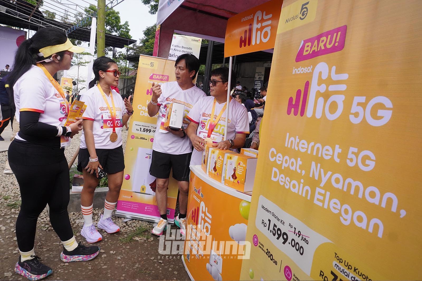 Peluncuran teknologi AIvolusi5G di Kiara Artha Park, Kota Bandung, Minggu (15/2/2026).