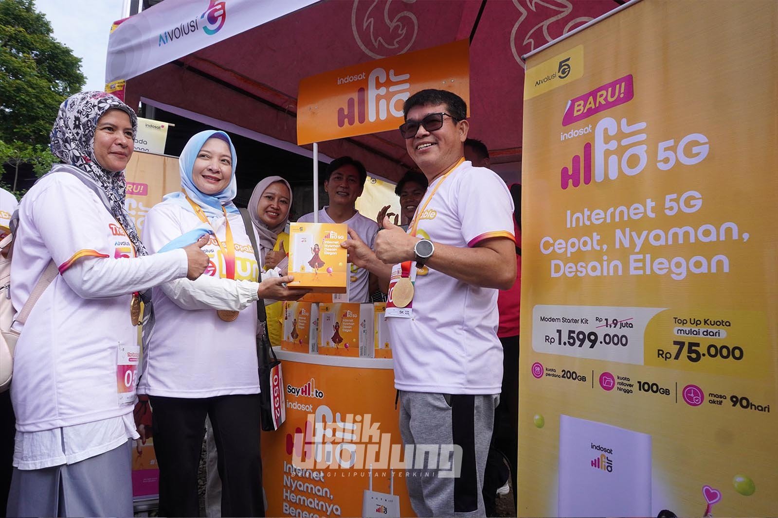 Peluncuran teknologi AIvolusi5G di Kiara Artha Park, Kota Bandung, Minggu (15/2/2026).