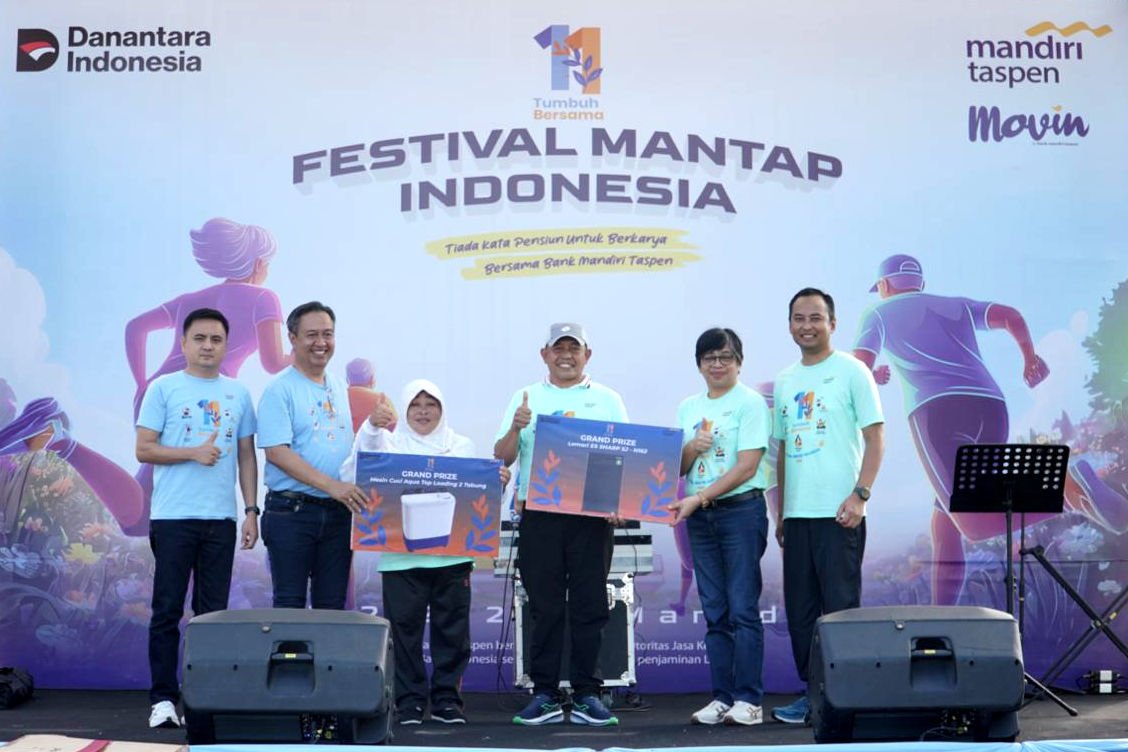 Perayaan HUT ke-11 Bank Mandiri Taspen di Kota Manado, Sabtu (7/2/2026).