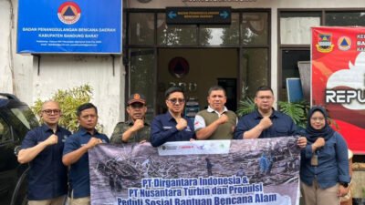 PTDI dan Anak Perusahaan Bantu Korban Bencana di Bandung Barat