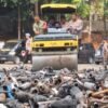 Polres Cimahi dan Forkopimda Musnahkan Ribuan Knalpot Brong Hingga Tembakau Sintetis 