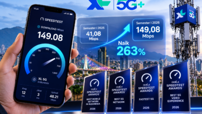 Kecepatan Unduh 5G XL Naik 263 Persen, Raih Empat Penghargaan Ookla